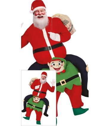 DISFRAZ DE PAPA NOEL A COSTALETAS DE ELFO T-L